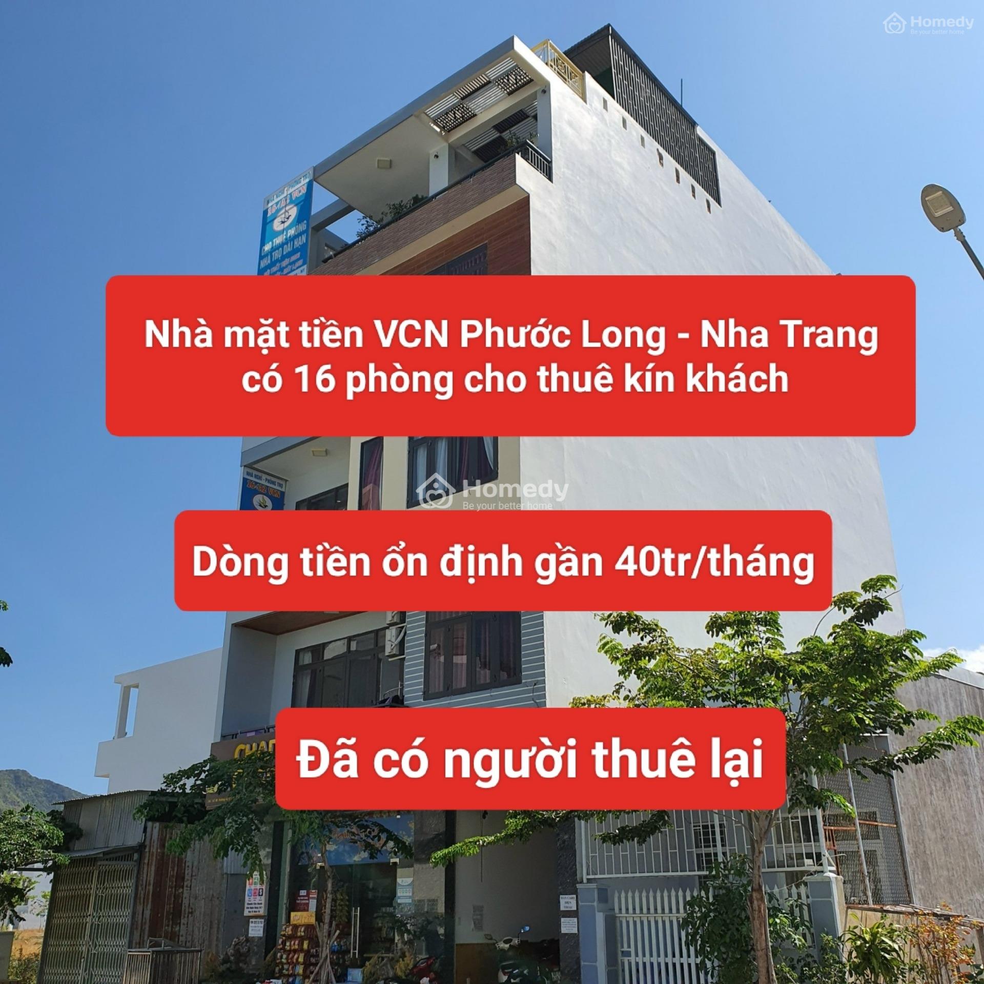 Bán Nhà Mặt Tiền Kđt Vcn Phước Long - Nha Trang Vừa Ở Kinh Doanh 16 Căn Hộ Kín Khách. Có Dòng Tiền