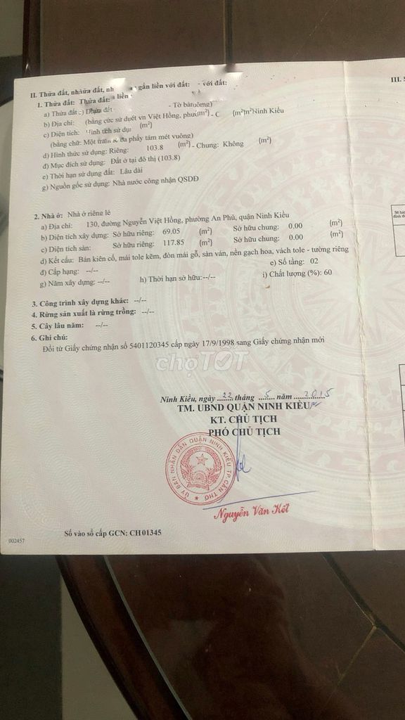 Bán Nhà Mặt Tiền Đường Nguyễn Việt Hồng . Ngang 5,3M . Giá 14,99 Tỷ