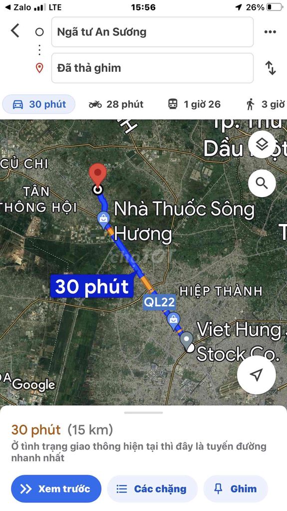 Bán Lô Đất Mặt Tiền Cách Nguyễn Thị Lắng 50M, Tân Phú Trung, Củ Chi