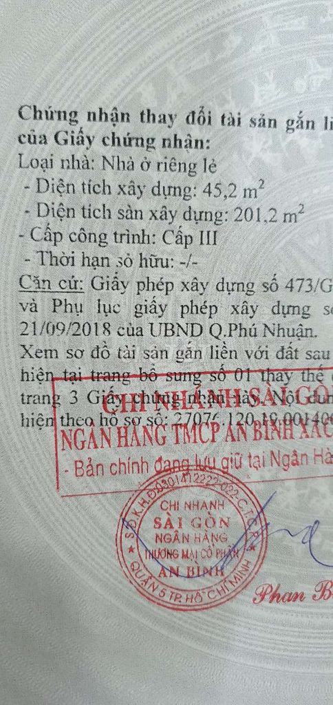 Cần Bán Nhà Hẻm 39 Huỳnh Vắn Bánh F17 Phú Nhuận.