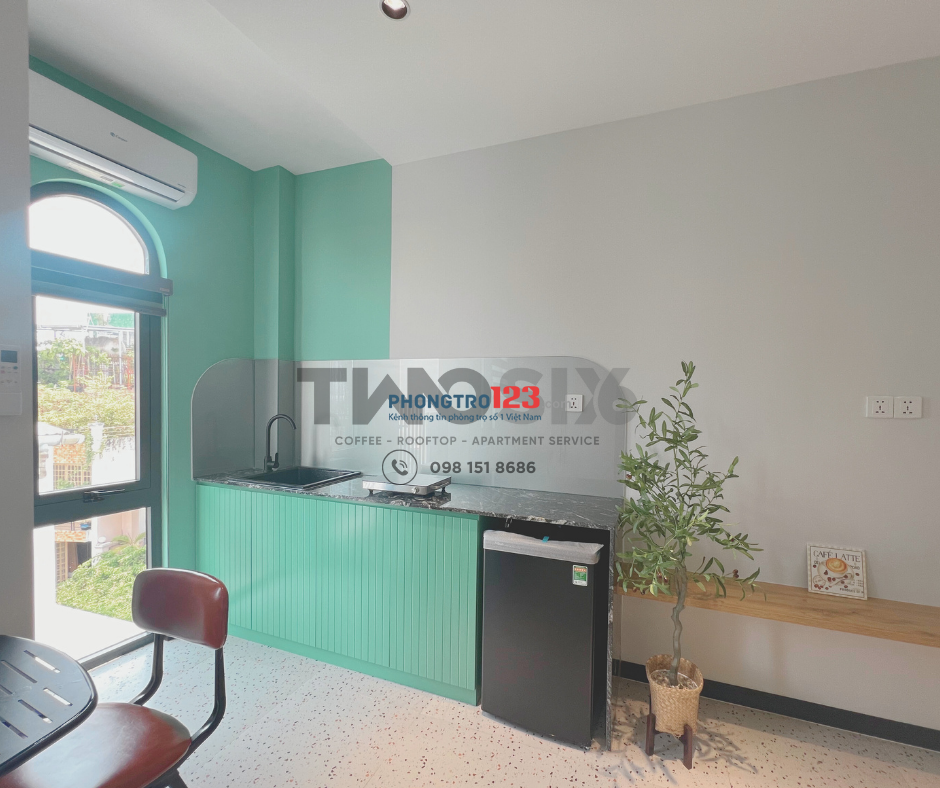Cho Thuê Chdv 30M2, Nội Thất Cao Cấp Mới 100%, Nằm Trong Tổ Hợp Twosix Apartment Coffee Rooftop