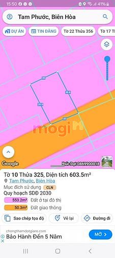 Bán 603M Full Hồng, Đường Nhựa, Phường Tam Phước, Thành Phố Biên Hòa