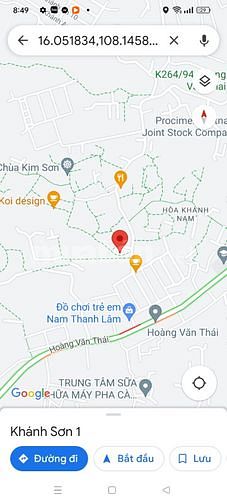 Bán Đất Ở 180M2, Tặng Nhà, Đg Khánh Sơn1,Hkhánh Nam