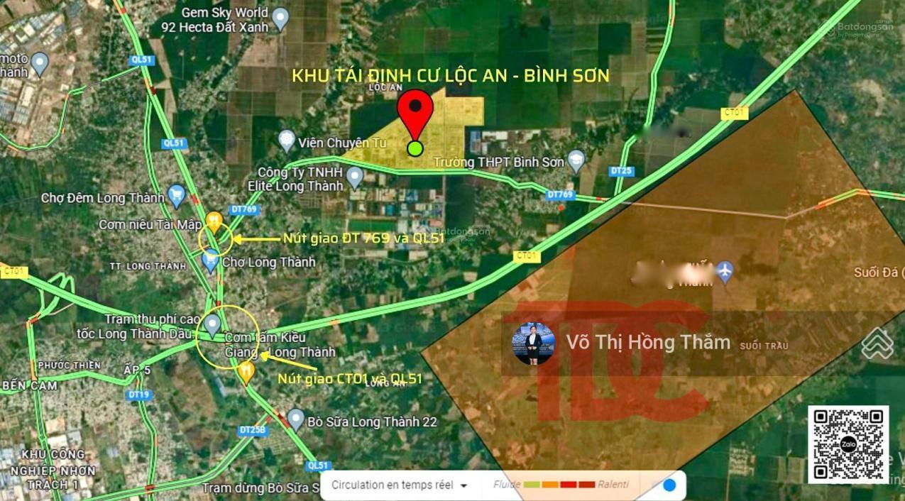 Bán Nhanh Đất Nền Dự Án Khu Tái Định Cư Lộc An - Bình Sơn, 125 M2, Mặt Tiền 5M , Giá 3.25 Tỷ