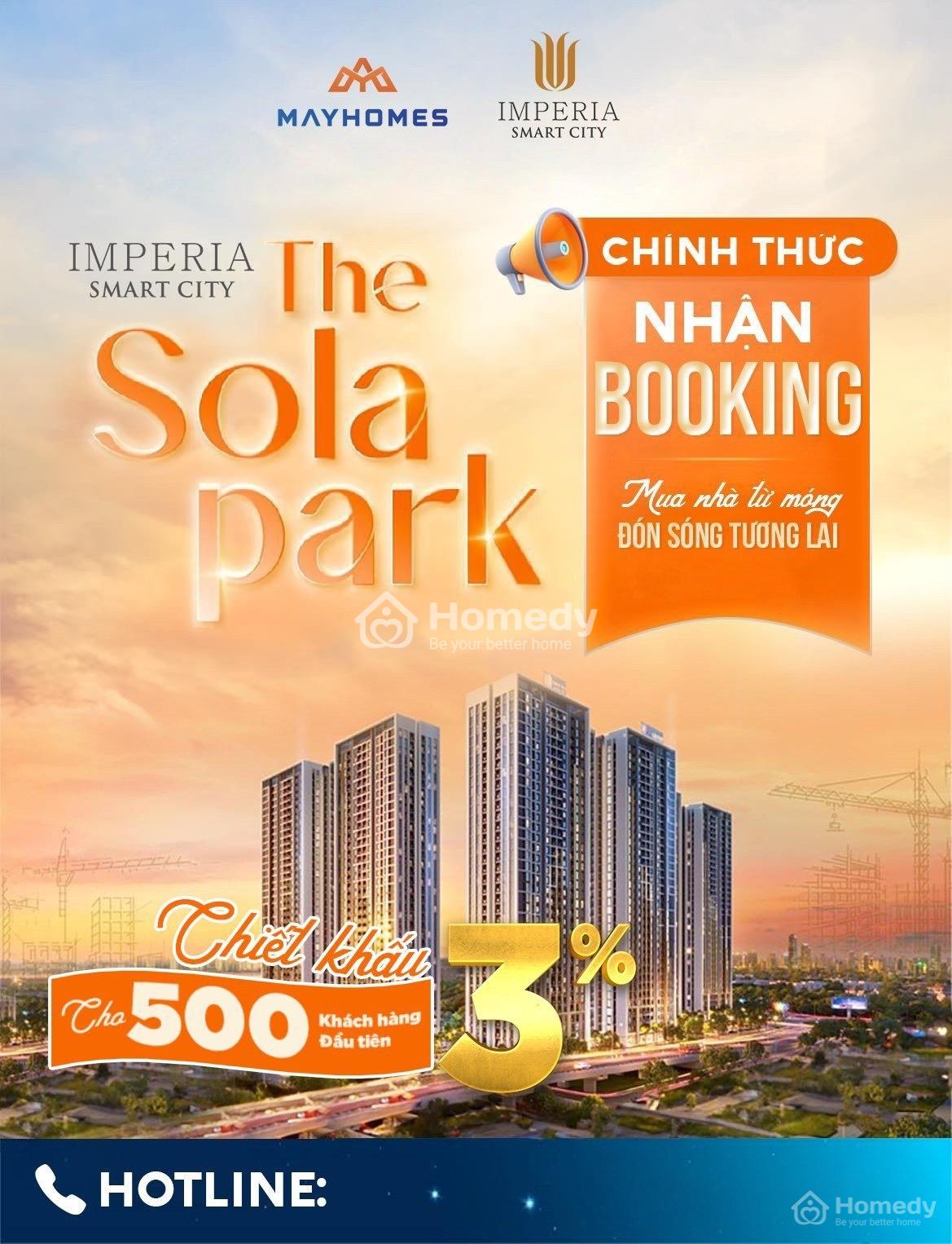 Chính Thức Nhận Booking The Sola Park- Vinhome Smart City Giá Chỉ Từ 50Tr /M2