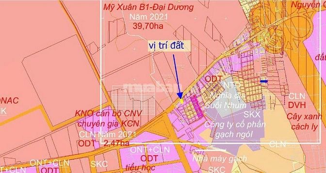 Đất Thổ Cư 174 M2,Đường Nhựa 20M, Thị Xã Phú Mỹ, Bà Rịa- Vũng Tàu.