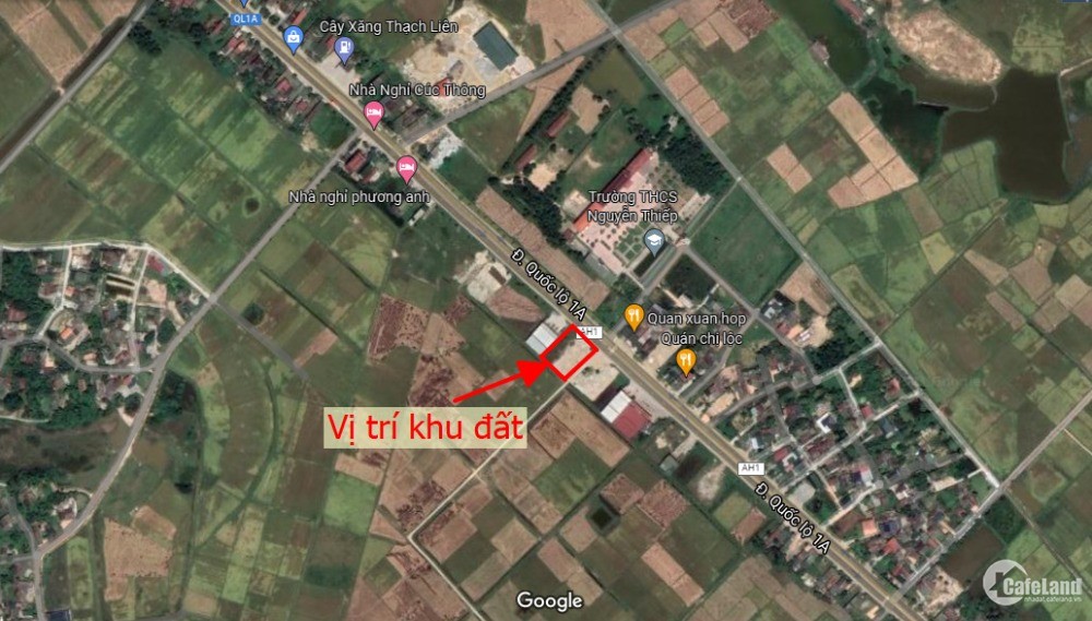Đất 2Mt (23.6Mx23.7M) Ql1A Thạch Hà,Hà Tĩnh