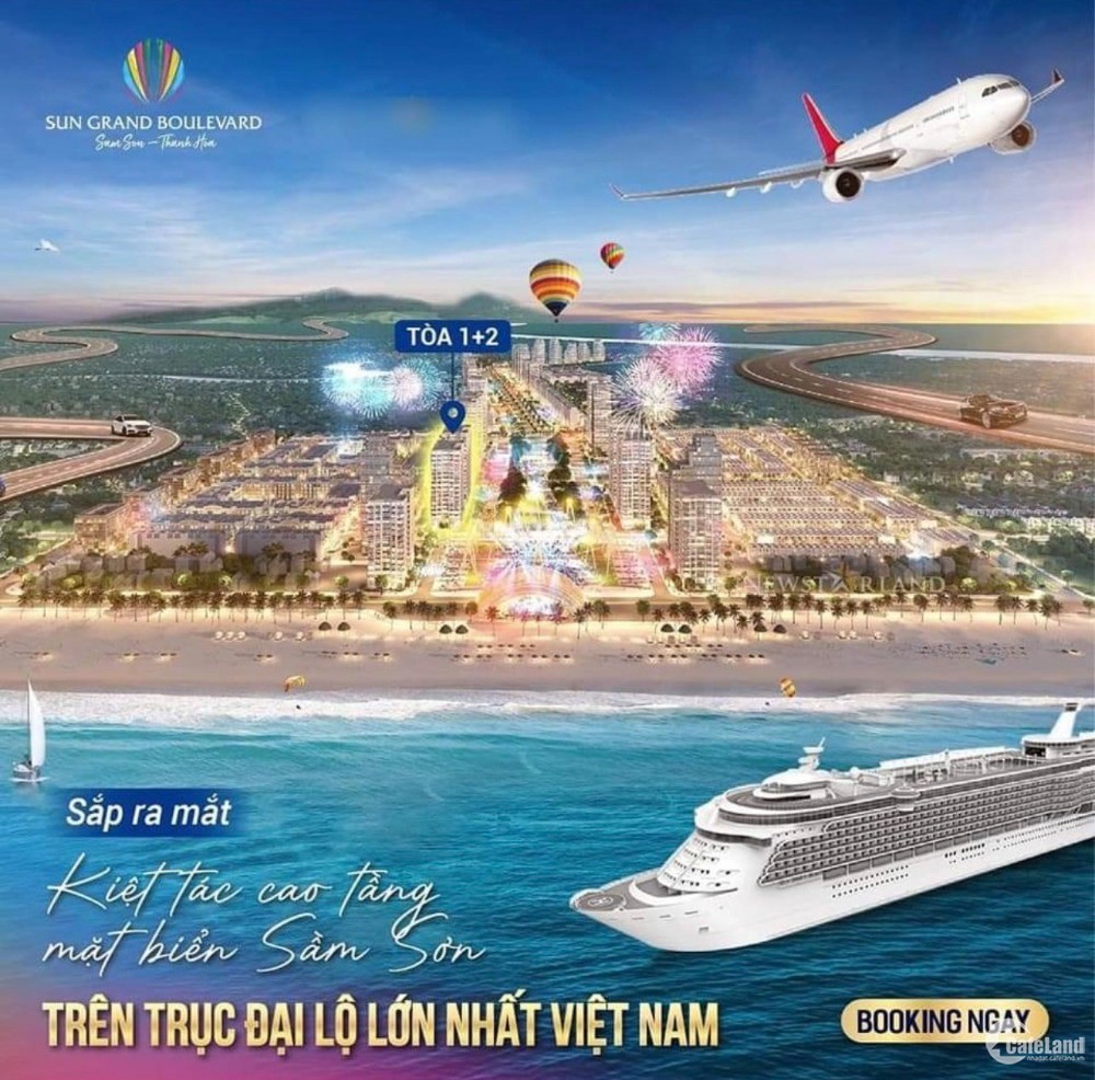 Nhận Booking Tòa Nhà Cao 24 Tầng Của Sun Group Tại Quảng Trường Biển Sầm Sơn