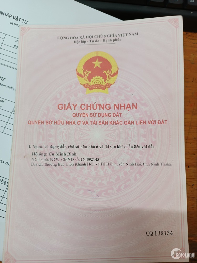 Cần Bán Đất Ninh Thuận: Thôn Khánh Hội, Xã Tri Hải, Huyện Ninh Hải, Ninh Thuận