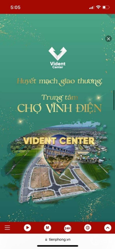 Cần Bán Đất Biệt Thự 207M2-3,8 Tỷ-Dự Án Vident Center-Khu Phố Chợ Vĩnh Điện-Điện