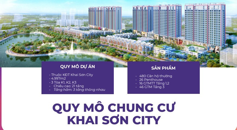 Mở Bán Căn Hộ Penthouse-Duplex Khai Sơncity- Giá Chỉ Từ 10.4 Tỷ,Quà Tặng 17.5%