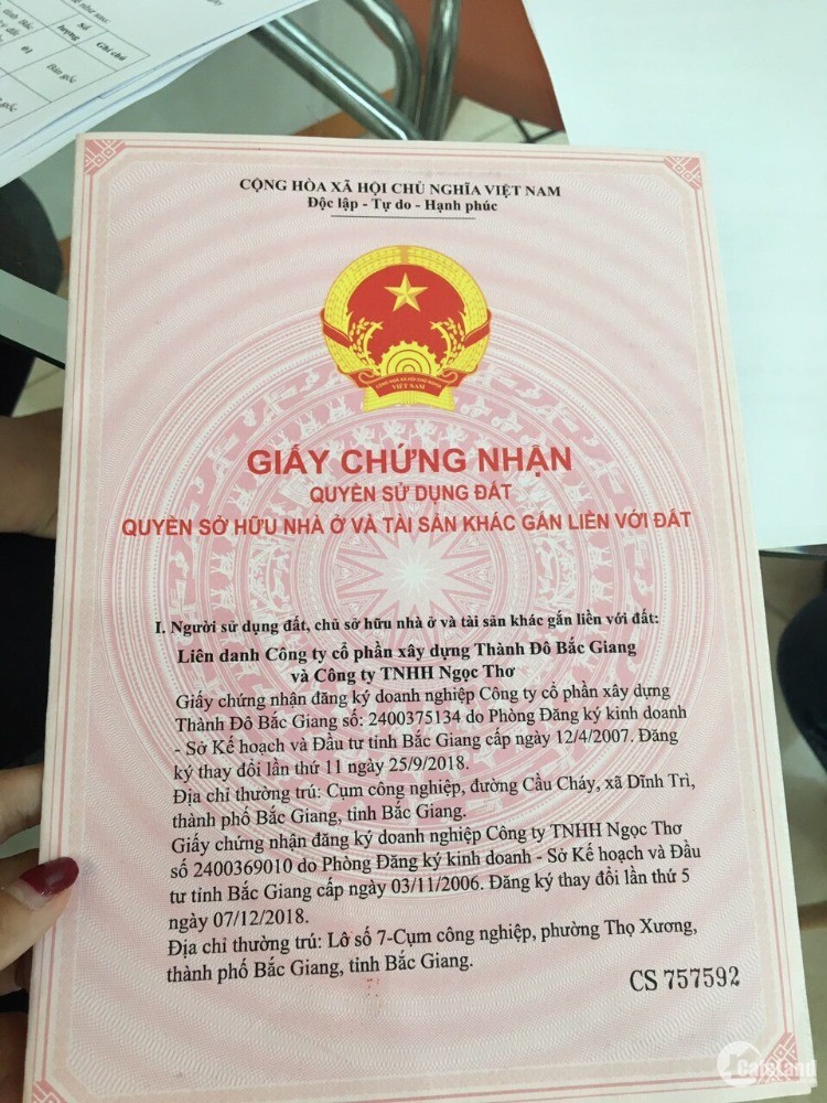 Chính Chủ Cần Thanh Khoản Lô Đất Nền Tp Bắc Giang