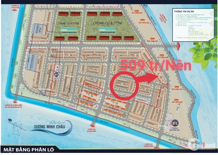 Ưu Đãi 7 Nền Nội Bộ 499Tr Dự Án Khu Đô Thị Ven Biển Dương Minh Châu Seaside City