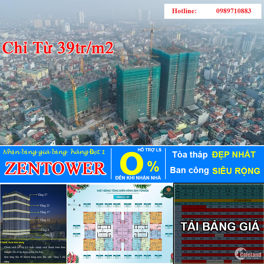 30 Suất Ngoại Giao Sự Kiện Chính Thức Mở Bán Tòa Zentower Felizhomes