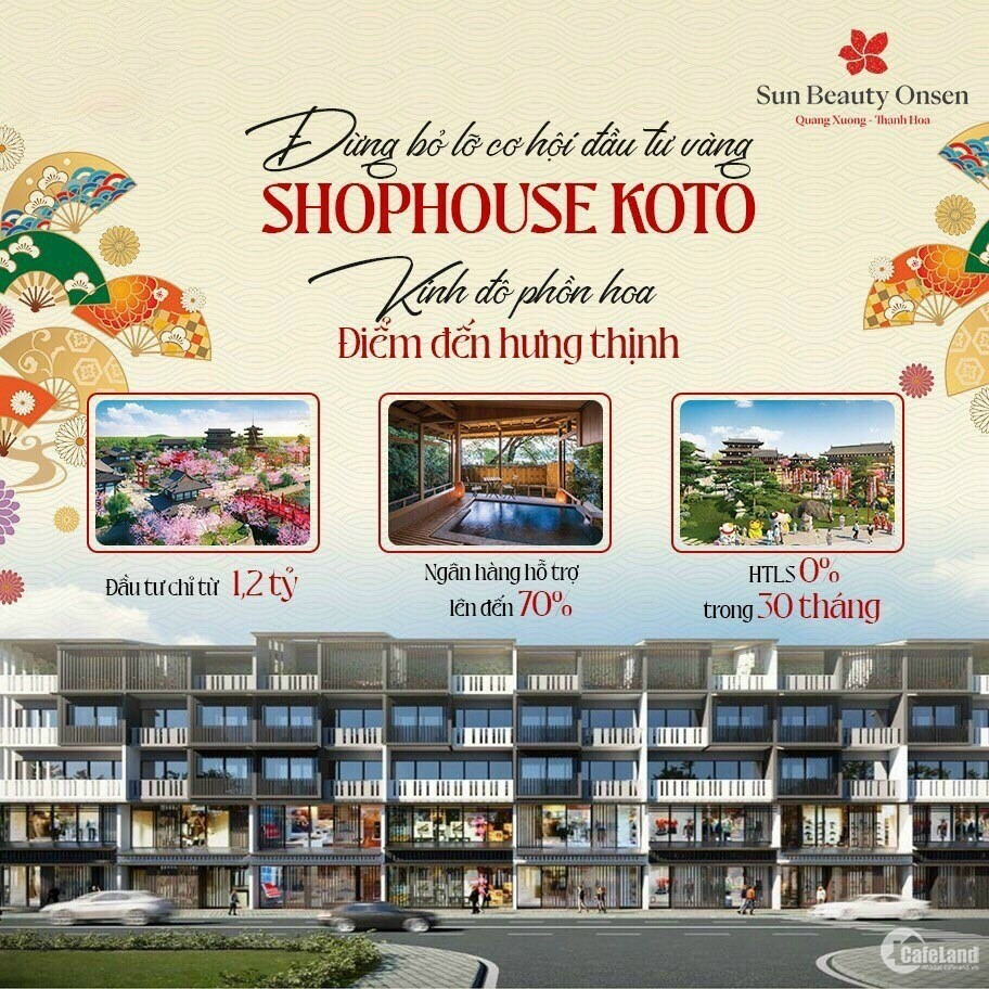 Mở Bán Shophouse Koto, Sở Hữu Lâu Dài, Vị Trí Đắc Địa Ngay Trong Lòng Onsen