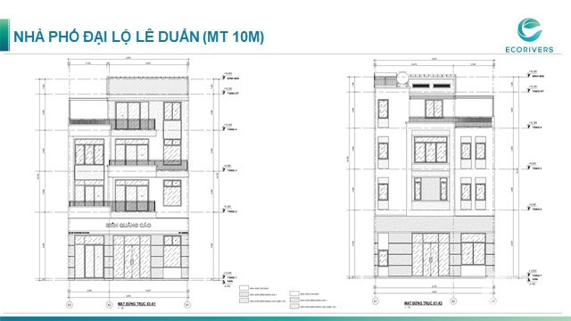 Mua Bán Nhà Phố Kinh Doanh Ecorivers Dọc Đường Đại Lộ Chính ,Nhà Mặt Tiền Rộng