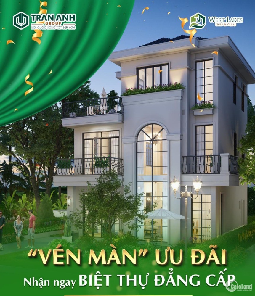 Biệt Thự West Lakes Golf & Villas, Biệt Thự 6X14M Chỉ Với 3,5 Tỷ.