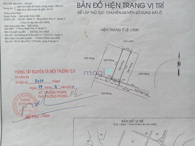 Bán Đất 98M2 ,Đường 160 Lã Xuân Oai, Tnpa. Q9. Ngang 5M Giá 3 Tỷ 8