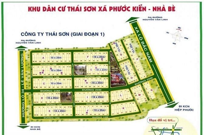 Bán Lô Đất Sổ Đỏ Đg 22M Kdcthái Sơn , Phước Kiển 10X25 . 80Tr/M2