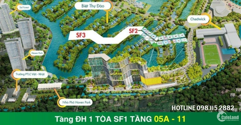 Quỹ Căn Hộ 2Pn Sky Forest Ecopark, View Biệt Thự Đảo Ngát Xanh.tt 15% Ký Hđmb