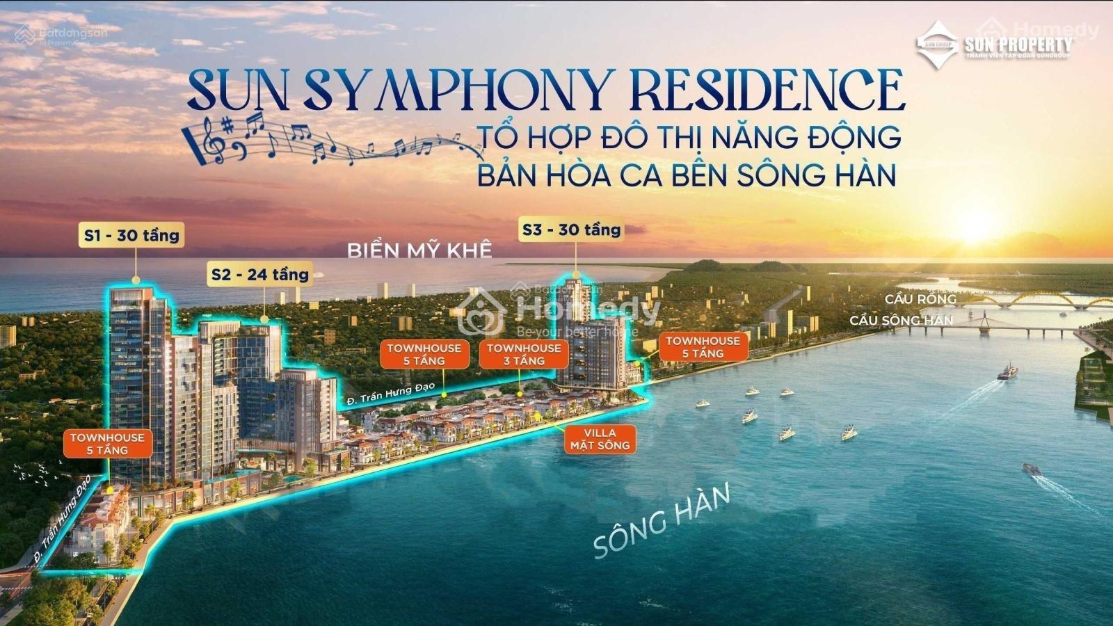 Căn Hộ Ven Sông Hàn Sun Symphony Đà Nẵng, View Cầu Rồng, Cầu Sông Hàn, Pháo Hoa, Giá Trực Tiếp Cđt