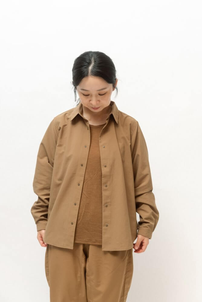 パステルオリーブ atelier Blue bottle Hiker's SHIRTS-Lite