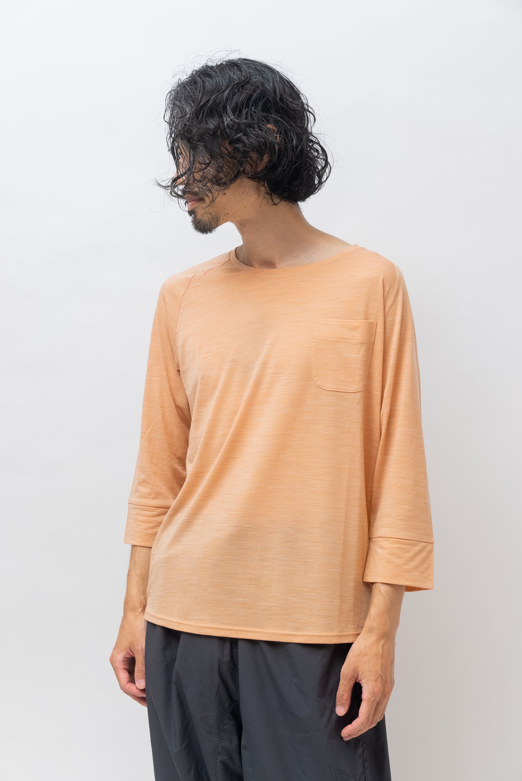 サマーセール35%オフ Hiker's T-shirts （8sleeve）コーラル Lサイズ