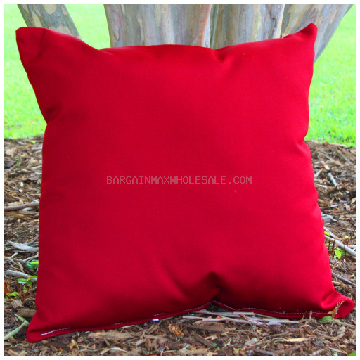 GLASS PILLOW 16'' RED