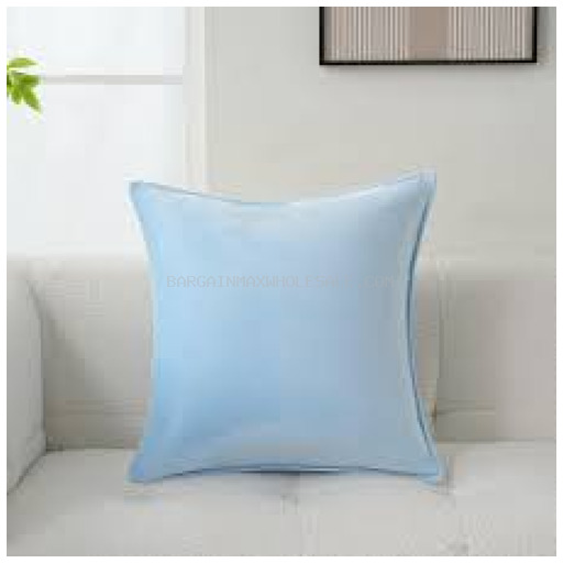 GLASS PILLOW 20'' BLUE