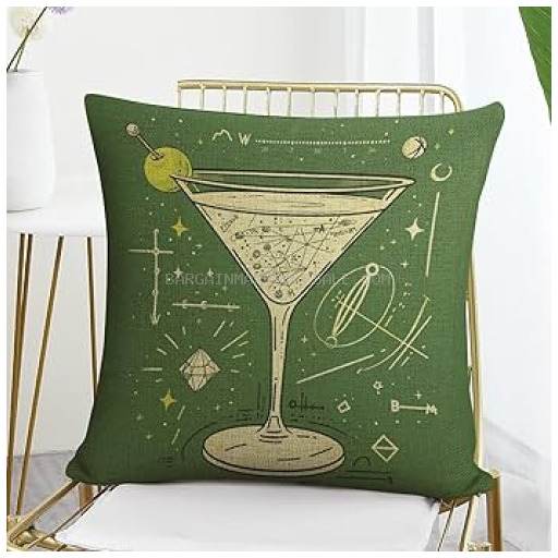 GLASS PILLOW 25'' GREEN