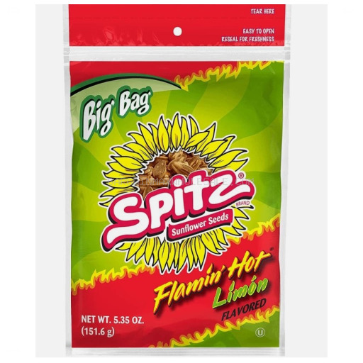 SPITZ SUNFLOWER SEEDS FLAMIN HOT LIMON 9/6 OZ