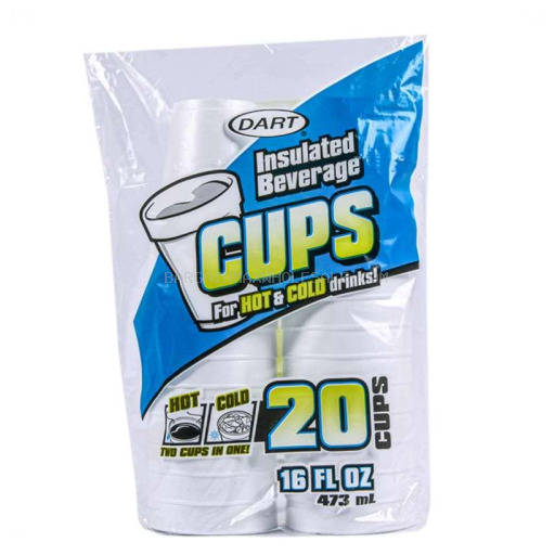 DART FOAM CUPS 16 OZ 12/20CT