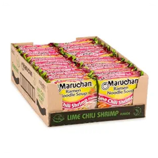 00041789903175 MARUCHAN RAMEN LIME CHILLI SHRIMP 24 CT - Image 1