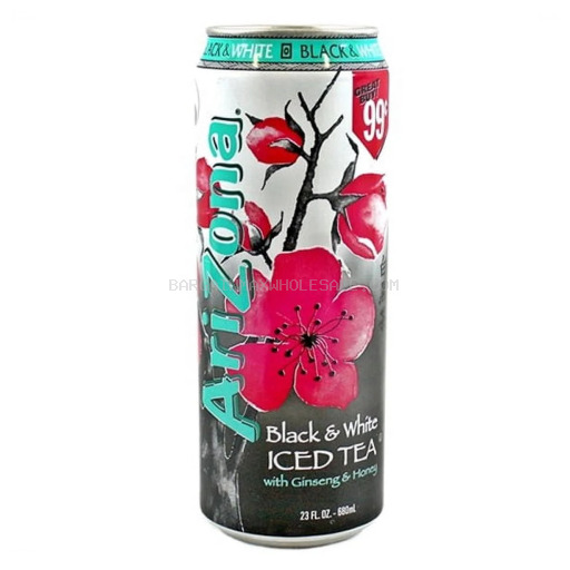 ARIZONA BLACK & WHITE ICE TEA CAN 24/23OZ