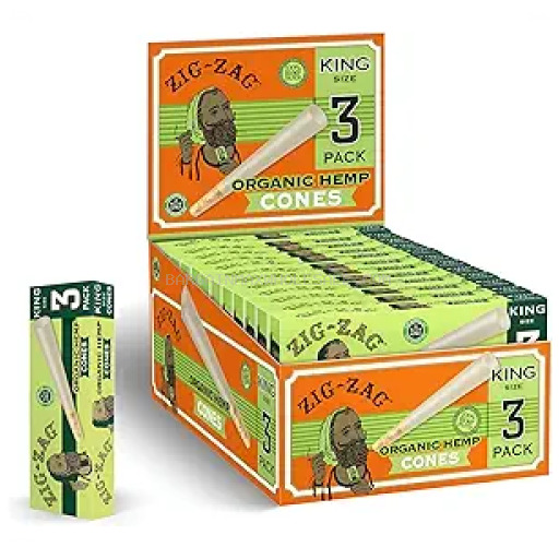 ZIG-ZAG ORGANIC HEMP CONES KING  24 CT