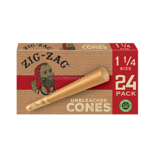 ZIG-ZAG UNBLEACHED CONES 1 1/4 2/24 CT