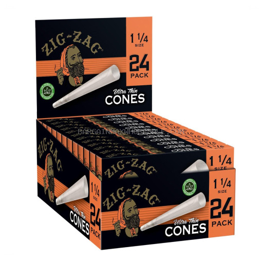 ZIG-ZAG PAPPER CONES UT BLACK 1 1/4 6/24 CT