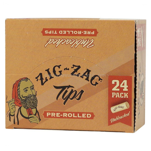 008660008800 ZIG-ZAG UNBLEACHED PRE-ROLLED TIPS CT - Image 1