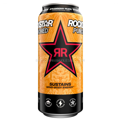 ROCKSTAR ENERGY STRAWBERRY PEACH12/16 OZ