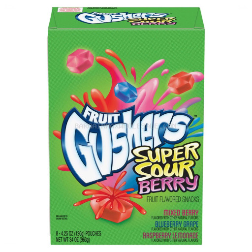 GUSHERS SUPER SOUR BERRY 8CT