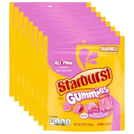 STARBURST GUMMIES ALL PINK 15 CT