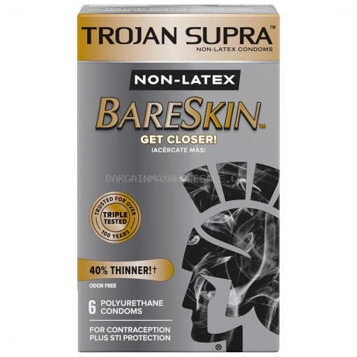 TROJAN BARE SKIN GRAY 6/3 CT