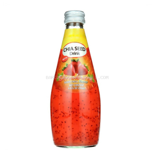 PARROT CHIA SEED STRAWBERRY GLASS 24/9.8 OZ