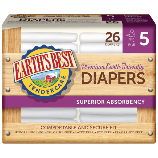 EARTH'S BEST DIAPERS #5 4/26CT