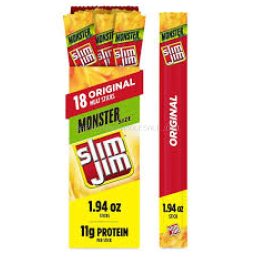 SLIM JIM MONSTER SIZE HONEY BBQ 18 CT