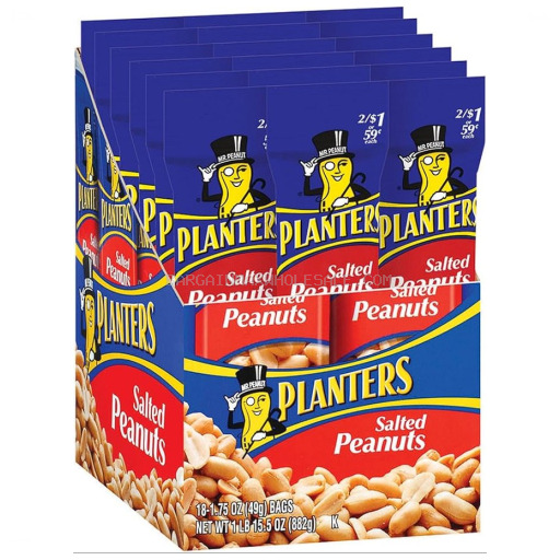 PLANTERS SALTED ROASTED PEANUT 18CT