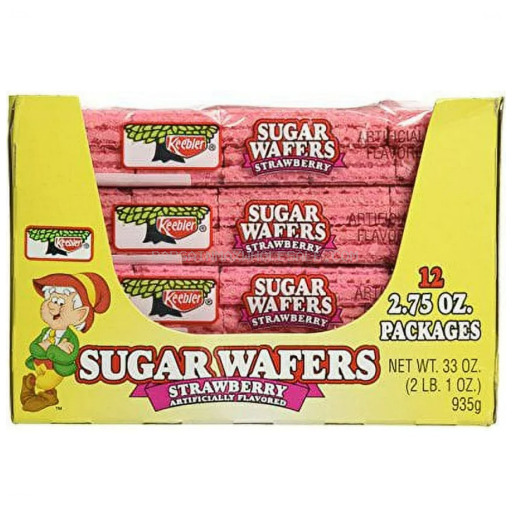 SUGAR WAFERS STRAWBERRY 12/2.75 OZ