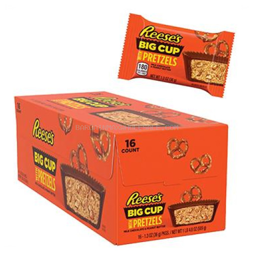 REESE`S BIG CUP PRETZELS 16 CT