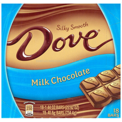 DOVE MILK CHOCOLATE 18 CT