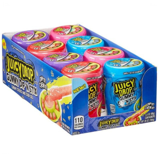 JUICY DROP GUMMY DIP N STIX 8 CT